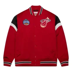 Mitchell & Ness Jackets & Outerwear-Heavyweight Satin Jacket Miami Heat