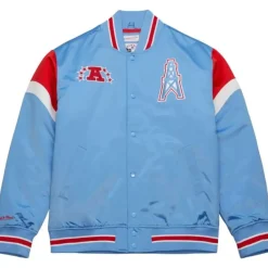 Mitchell & Ness Jackets & Outerwear-Heavyweight Satin Jacket Houston Oilers