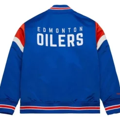 Mitchell & Ness Jackets & Outerwear-Heavyweight Satin Jacket Edmonton Oilers