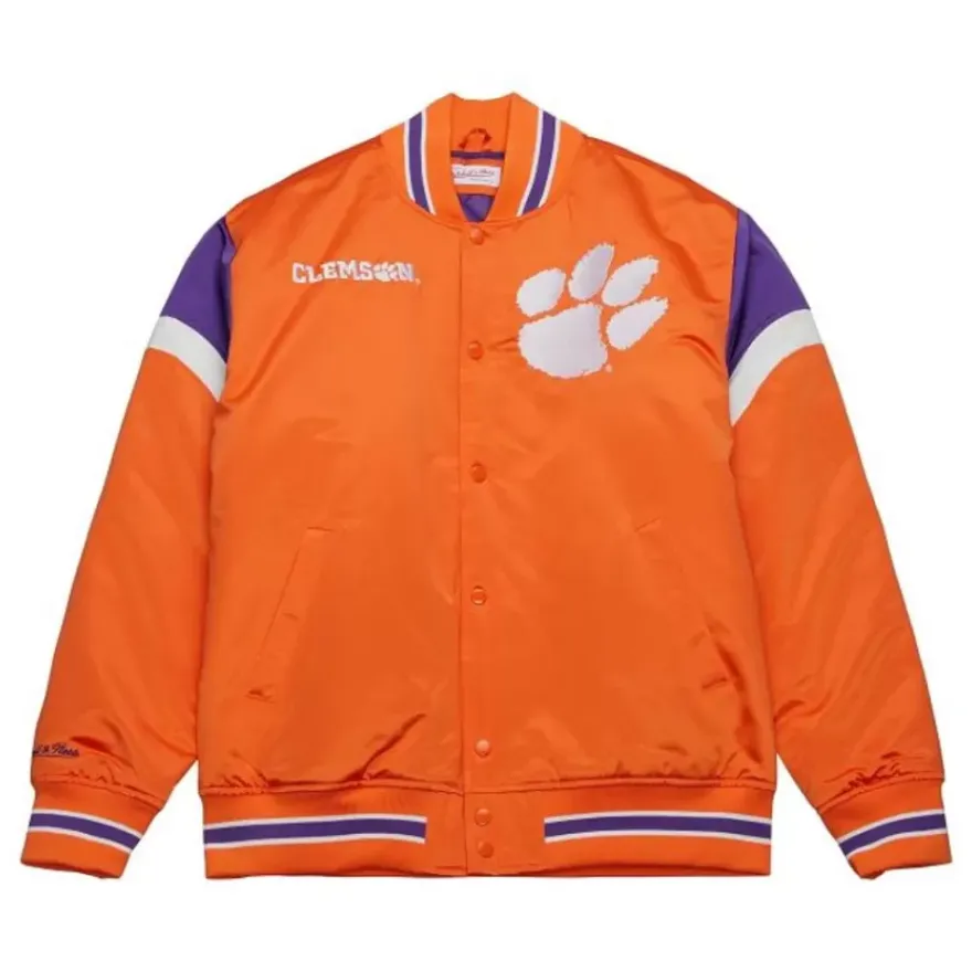 Mitchell & Ness Jackets & Outerwear-Heavyweight Satin Jacket Clemson University
