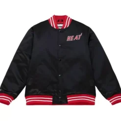 Mitchell & Ness Jackets & Outerwear-Heavyweight Satin Jacket Miami Heat