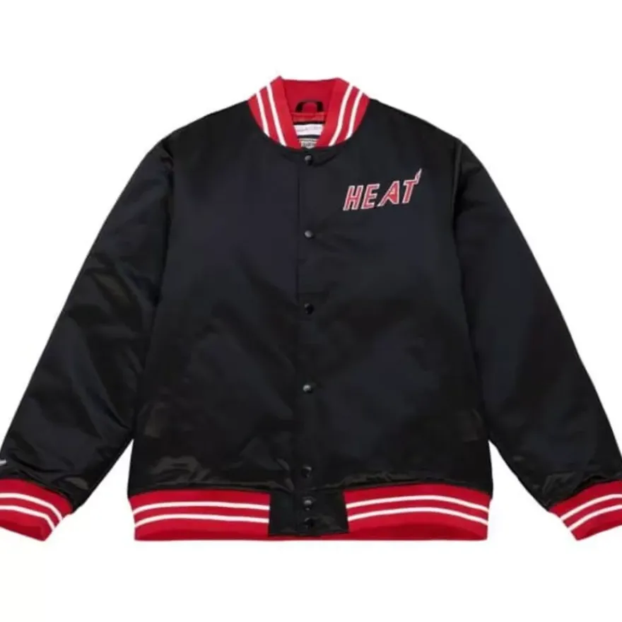 Mitchell & Ness Jackets & Outerwear-Heavyweight Satin Jacket Miami Heat