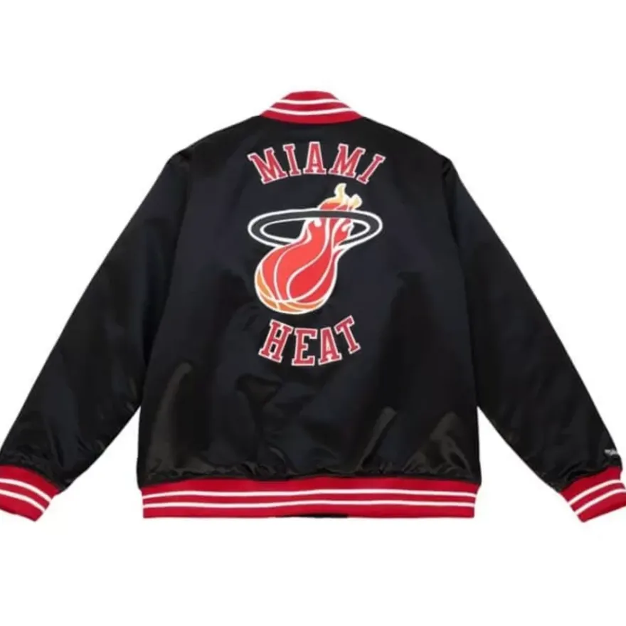 Mitchell & Ness Jackets & Outerwear-Heavyweight Satin Jacket Miami Heat