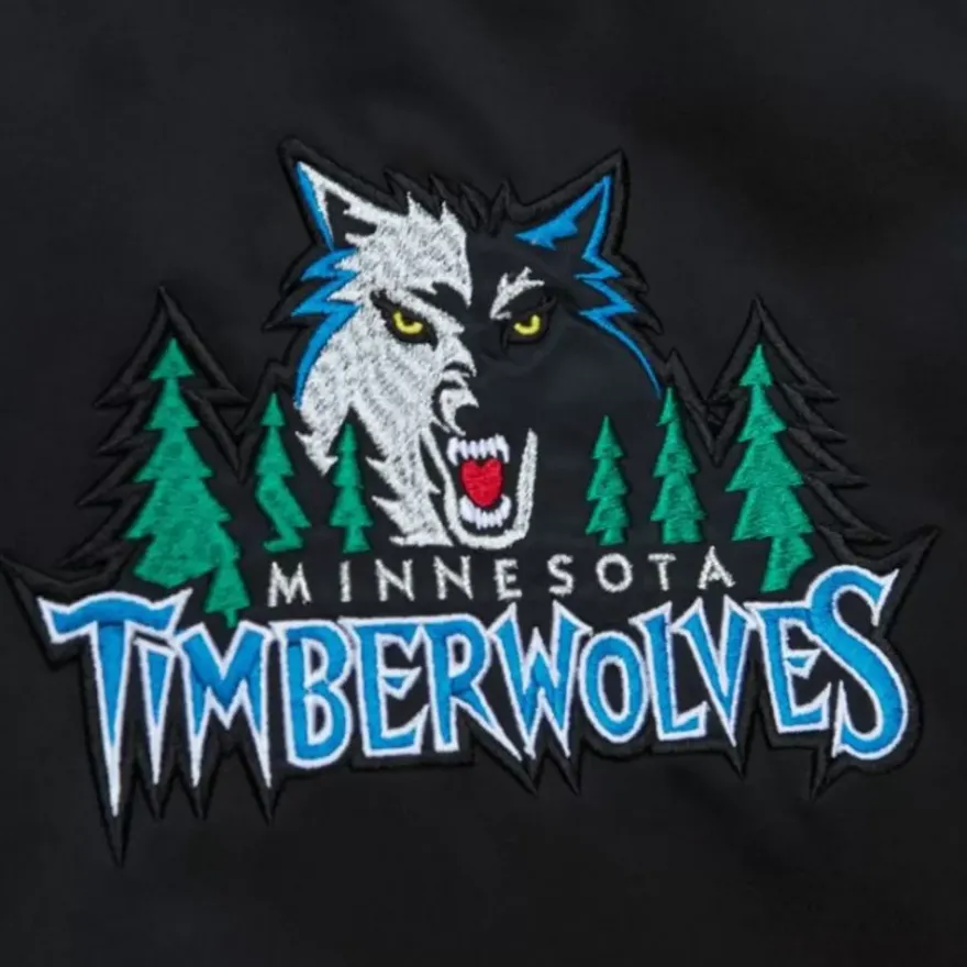 Mitchell & Ness Jackets & Outerwear-Heavyweight Satin Jacket Minnesota Timberwolves