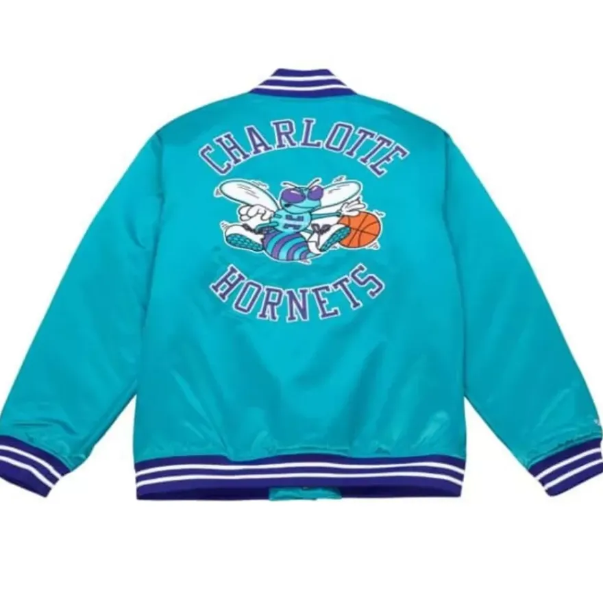 Mitchell & Ness Jackets & Outerwear-Heavyweight Satin Jacket Charlotte Hornets