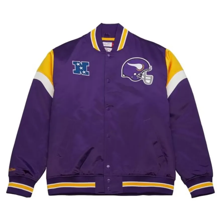 Mitchell & Ness Jackets & Outerwear-Heavyweight Satin Jacket Minnesota Vikings