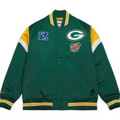 Mitchell & Ness Jackets & Outerwear-Heavyweight Satin Jacket Green Bay Packers