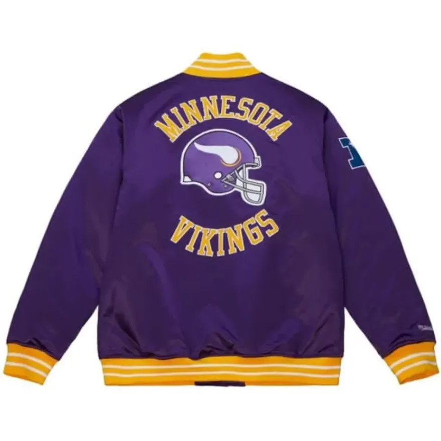 Mitchell & Ness Jackets & Outerwear-Heavyweight Satin Jacket Minnesota Vikings
