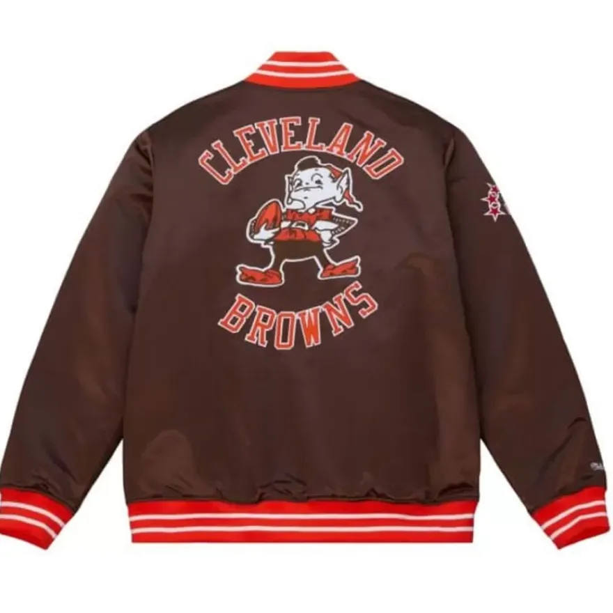 Mitchell & Ness Jackets & Outerwear-Heavyweight Satin Jacket Cleveland Browns
