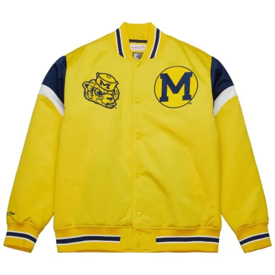 Mitchell & Ness Jackets & Outerwear-Heavyweight Satin Jacket University Of Michigan