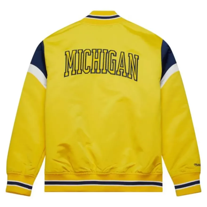Mitchell & Ness Jackets & Outerwear-Heavyweight Satin Jacket University Of Michigan