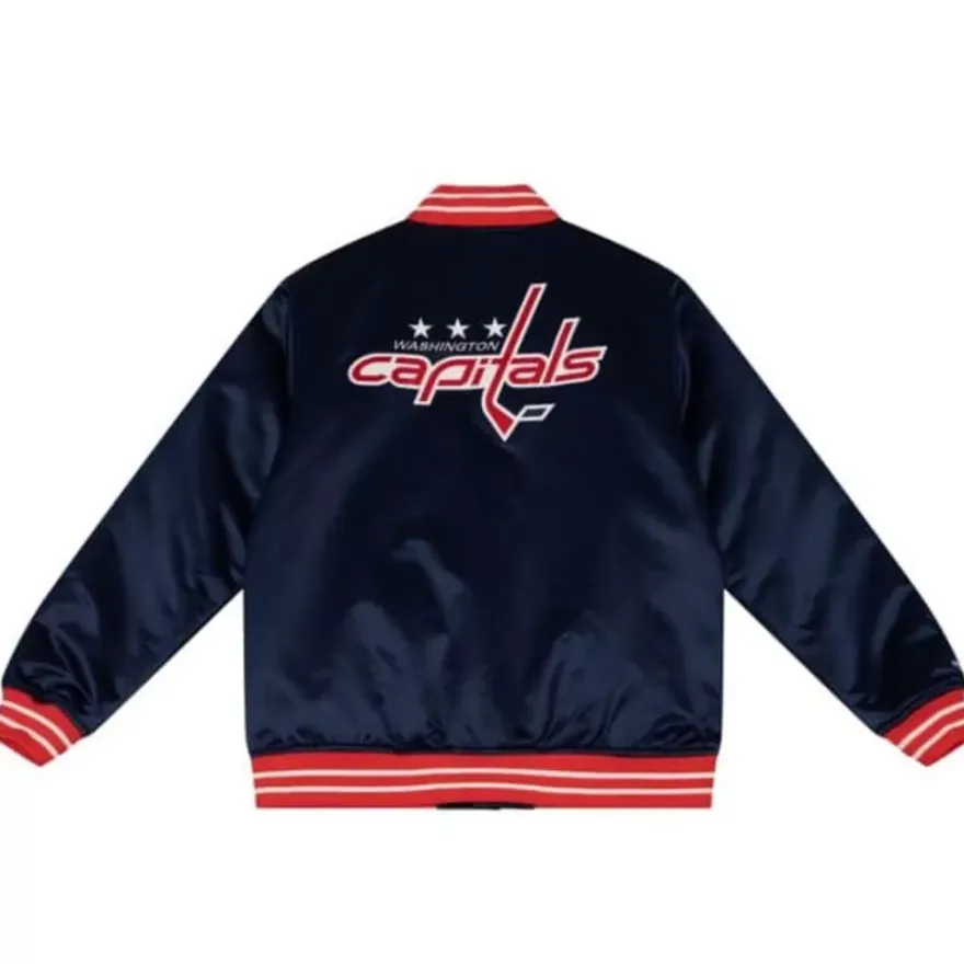Mitchell & Ness Jackets & Outerwear-Heavyweight Satin Jacket Washington Capitals