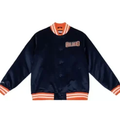 Mitchell & Ness Jackets & Outerwear-Heavyweight Satin Jacket Update Edmonton Oilers