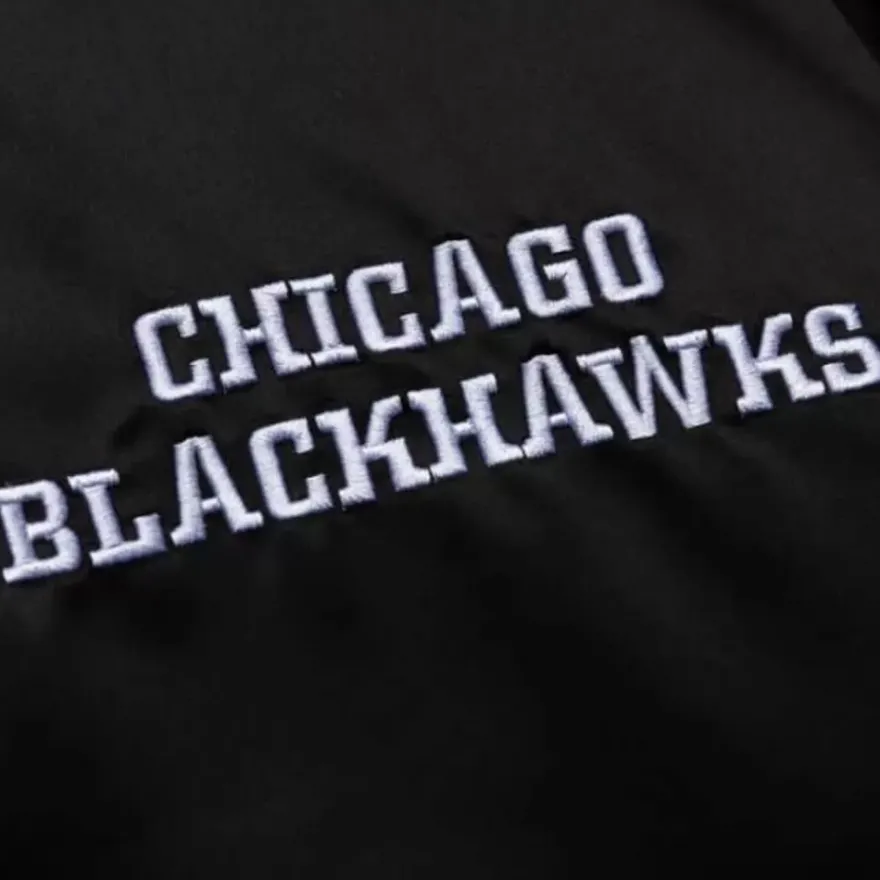 Mitchell & Ness Jackets & Outerwear-Heavyweight Satin Jacket Chicago Blackhawks