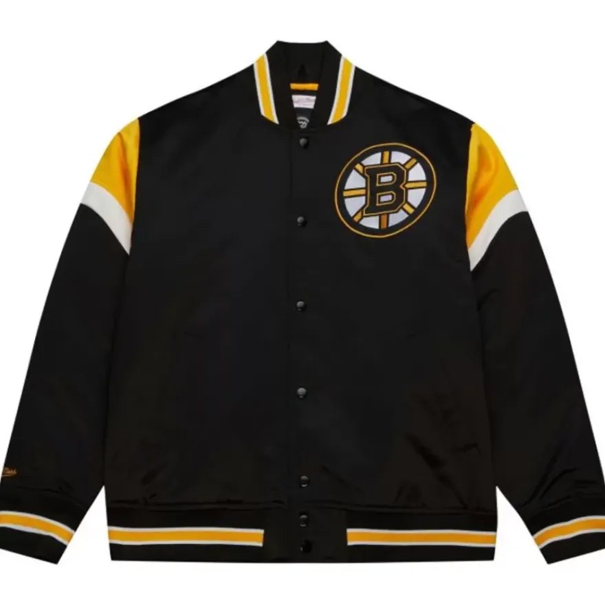 Mitchell & Ness Jackets & Outerwear-Heavyweight Satin Jacket Boston Bruins