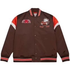 Mitchell & Ness Jackets & Outerwear-Heavyweight Satin Jacket Cleveland Browns