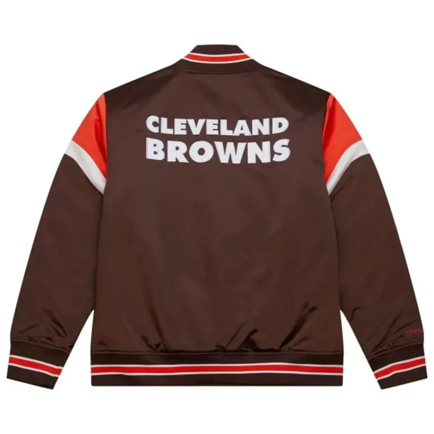Mitchell & Ness Jackets & Outerwear-Heavyweight Satin Jacket Cleveland Browns