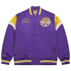 Mitchell & Ness Jackets & Outerwear-Heavyweight Satin Jacket Louisiana State University