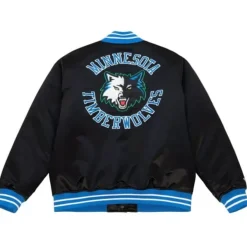 Mitchell & Ness Jackets & Outerwear-Heavyweight Satin Jacket Minnesota Timberwolves