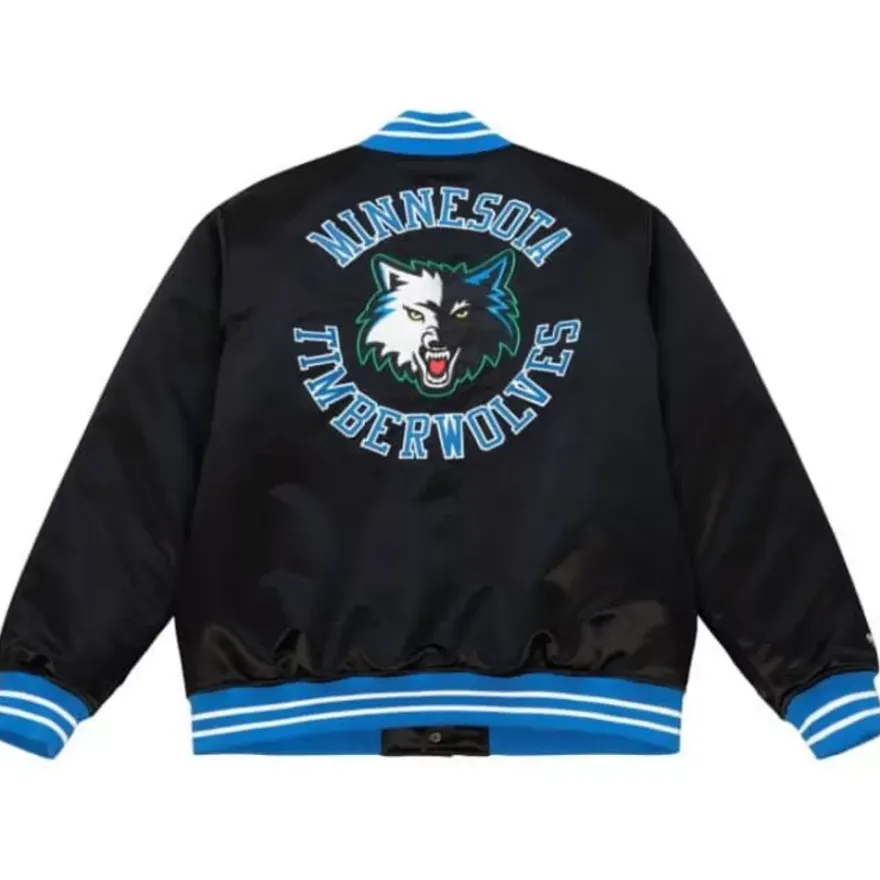 Mitchell & Ness Jackets & Outerwear-Heavyweight Satin Jacket Minnesota Timberwolves