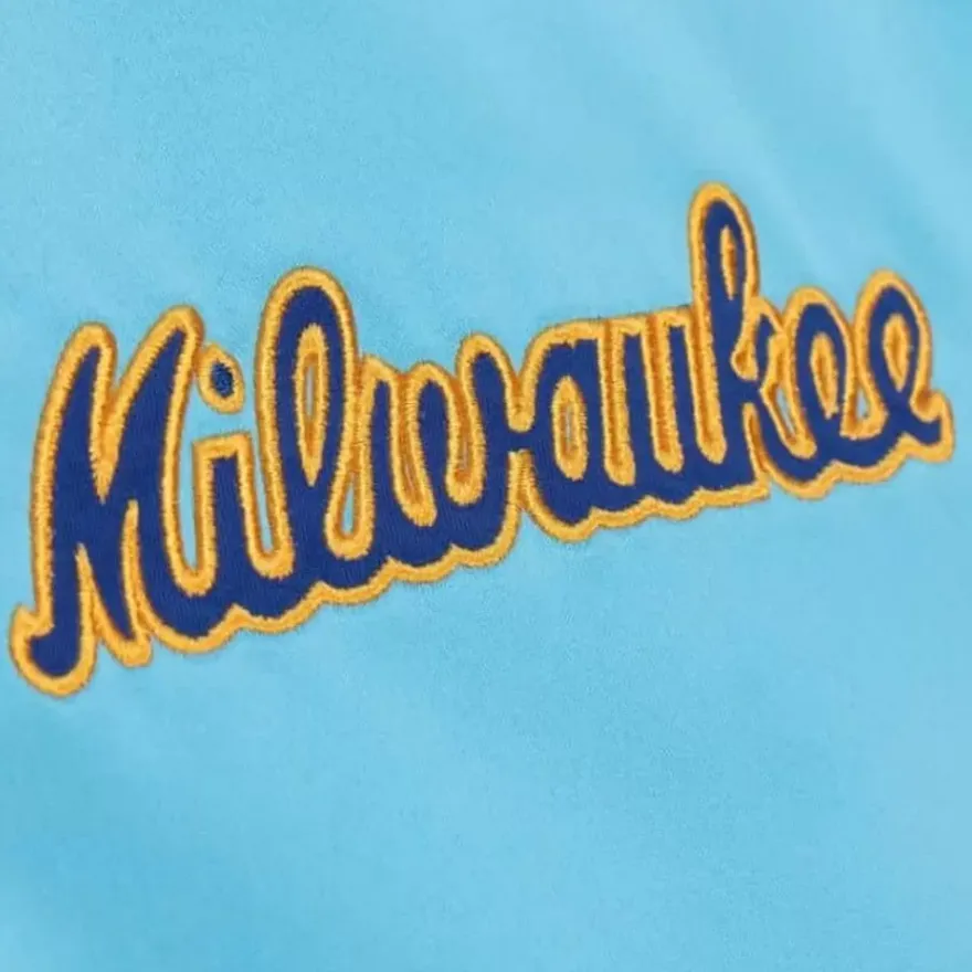 Mitchell & Ness Jackets & Outerwear-Heavyweight Satin Jacket Milwaukee Brewers