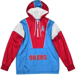 Mitchell & Ness Jackets & Outerwear-Highlight Reel Windbreaker Houston Oilers