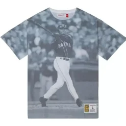 Mitchell & Ness T-Shirts & Tops-Highlight Sublimated Player Tee Seattle Mariners Ken Griffey Jr