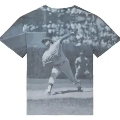 Mitchell & Ness T-Shirts & Tops-Highlight Sublimated Player Tee Los Angeles Dodgers Fernando Valenzuela