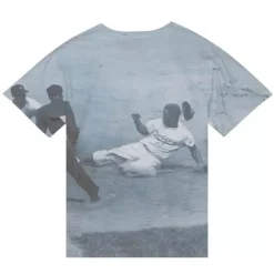 Mitchell & Ness T-Shirts & Tops-Highlight Sublimated Player Tee Brooklyn Dodgers Jackie Robinson