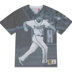 Mitchell & Ness T-Shirts & Tops-Highlight Sublimated Player Tee Atlanta Braves Chipper Jones