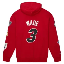 Mitchell & Ness Hoodies & Sweatshirts-Hof Fleece Hoodie Miami Heat Dwyane Wade