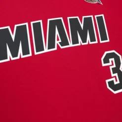 Mitchell & Ness Hoodies & Sweatshirts-Hof Fleece Hoodie Miami Heat Dwyane Wade