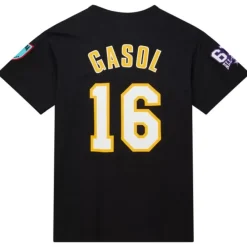 Mitchell & Ness T-Shirts & Tops-Hof N&N Premium Tee Los Angeles Lakers Pau Gasol