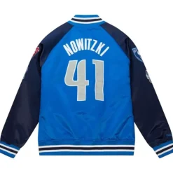 Mitchell & Ness Jackets & Outerwear-Hof N&N Satin Jacket Dallas Mavericks Dirk Nowitzki