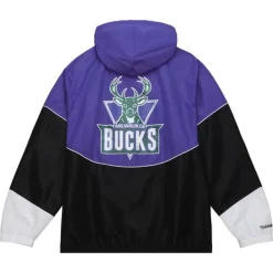 Mitchell & Ness Jackets & Outerwear-Home Team Lightweight Windbreaker Milwaukee Bucks