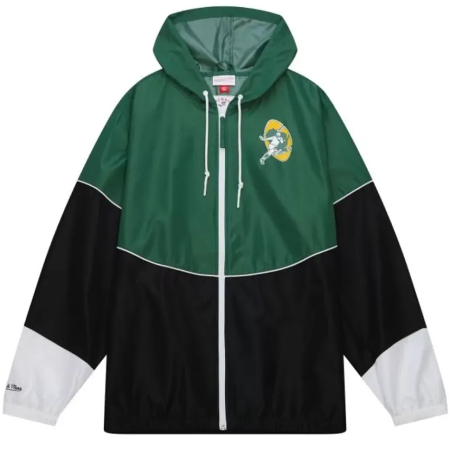 Mitchell & Ness Jackets & Outerwear-Home Team Lightweight Windbreaker Green Bay Packers
