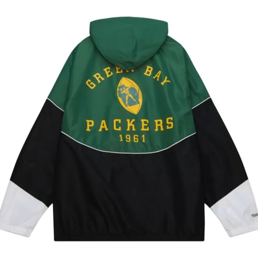 Mitchell & Ness Jackets & Outerwear-Home Team Lightweight Windbreaker Green Bay Packers