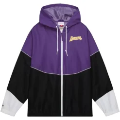 Mitchell & Ness Jackets & Outerwear-Home Team Lightweight Windbreaker Los Angeles Lakers