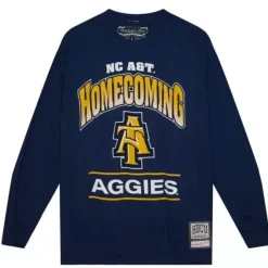 Mitchell & Ness T-Shirts & Tops-Homecoming Arch Ls Tee North Carolina A&T University