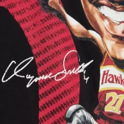 Mitchell & Ness T-Shirts & Tops-Hwc Caricatures Tee Atlanta Hawks Dominique Wilkins