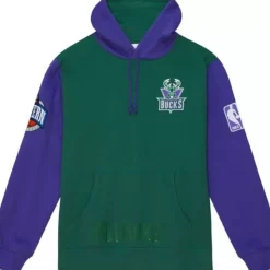 Mitchell & Ness Hoodies & Sweatshirts-Hwc Night Fleece Hoody Milwaukee Bucks