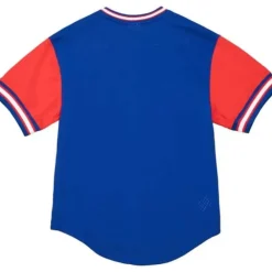 Mitchell & Ness T-Shirts & Tops-Hwc Night Mesh V-Neck New York Nets