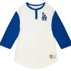 Mitchell & Ness T-Shirts & Tops-Icon Henley Los Angeles Dodgers