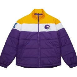 Mitchell & Ness Jackets & Outerwear-In The Clutch Puffer Jacket Vintage Logo Minnesota Vikings