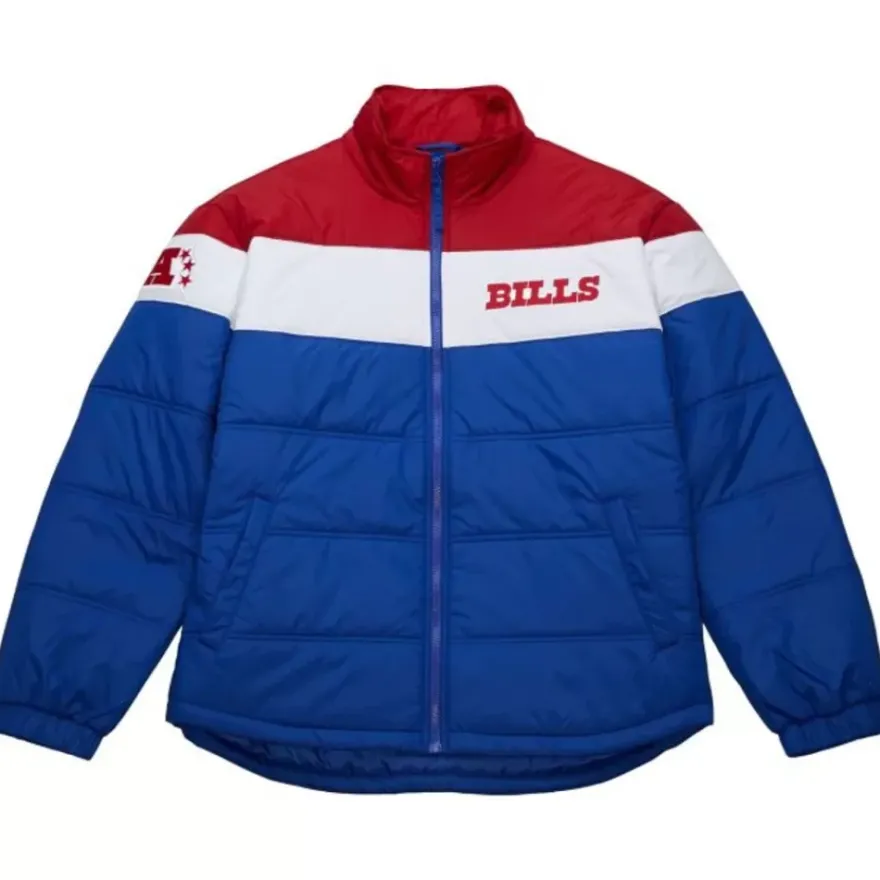 Mitchell & Ness Jackets & Outerwear-In The Clutch Puffer Jacket Vintage Logo Buffalo Bills