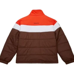 Mitchell & Ness Jackets & Outerwear-In The Clutch Puffer Jacket Vintage Logo Cleveland Browns