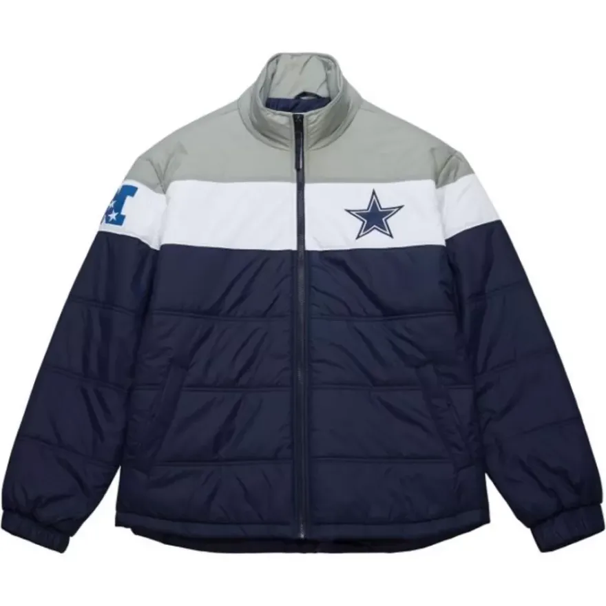 Mitchell & Ness Jackets & Outerwear-In The Clutch Puffer Jacket Vintage Logo Dallas Cowboys