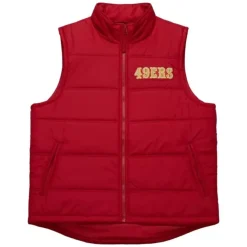 Mitchell & Ness Jackets & Outerwear-In The Clutch Puffer Vest Vintage Logo San Francisco 49Ers