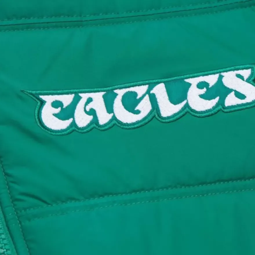 Mitchell & Ness Jackets & Outerwear-In The Clutch Puffer Vest Vintage Logo Philadelphia Eagles