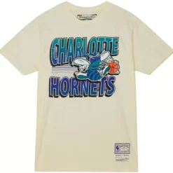Mitchell & Ness T-Shirts & Tops-Incline Stacked Tee Charlotte Hornets